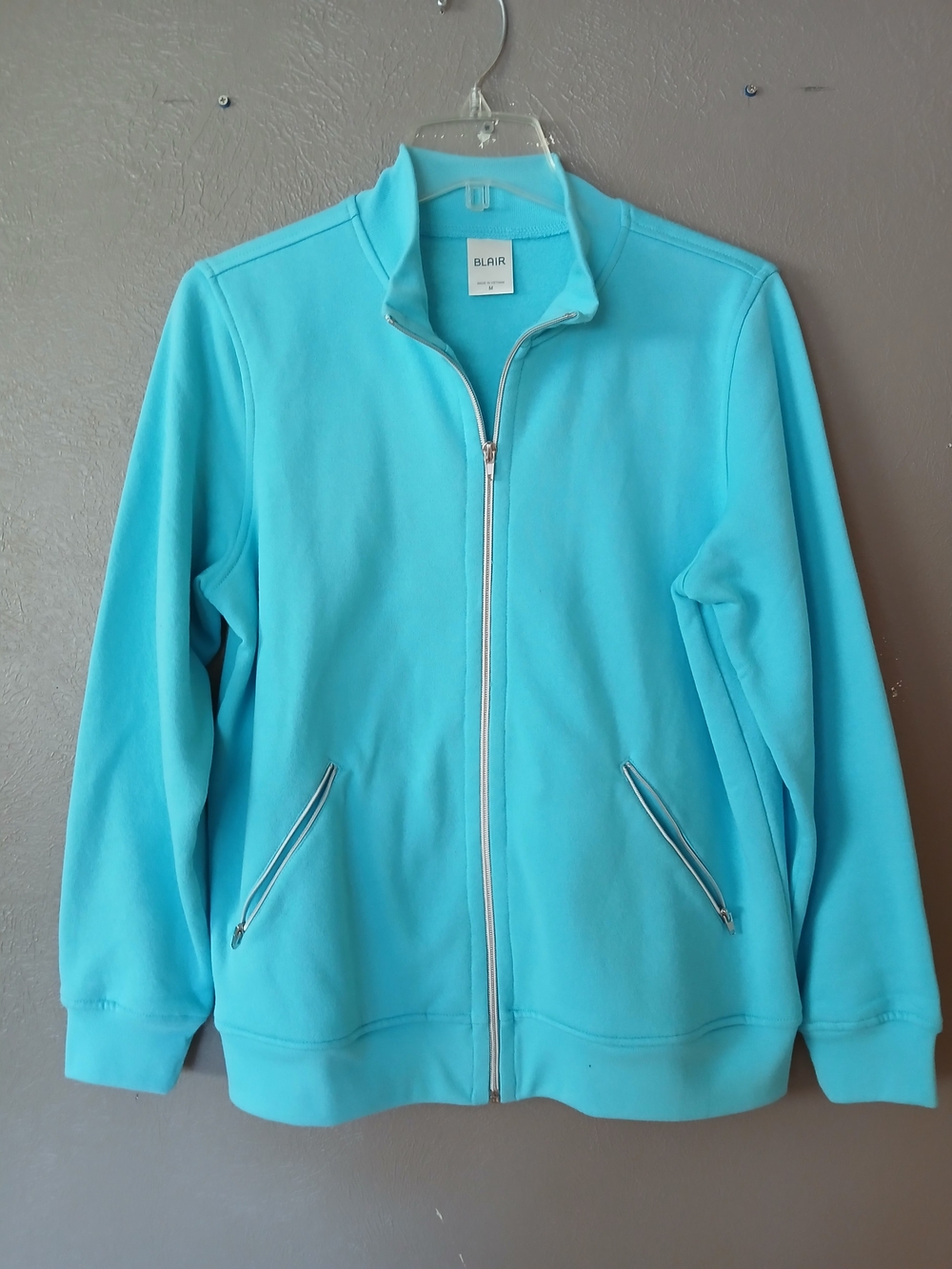 Blair Women’s Zip-Front Jacket in Aqua Blue-Medium